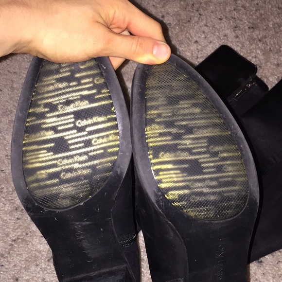 Calvin Klein leather and suede zip boots - Picture 5 of 7